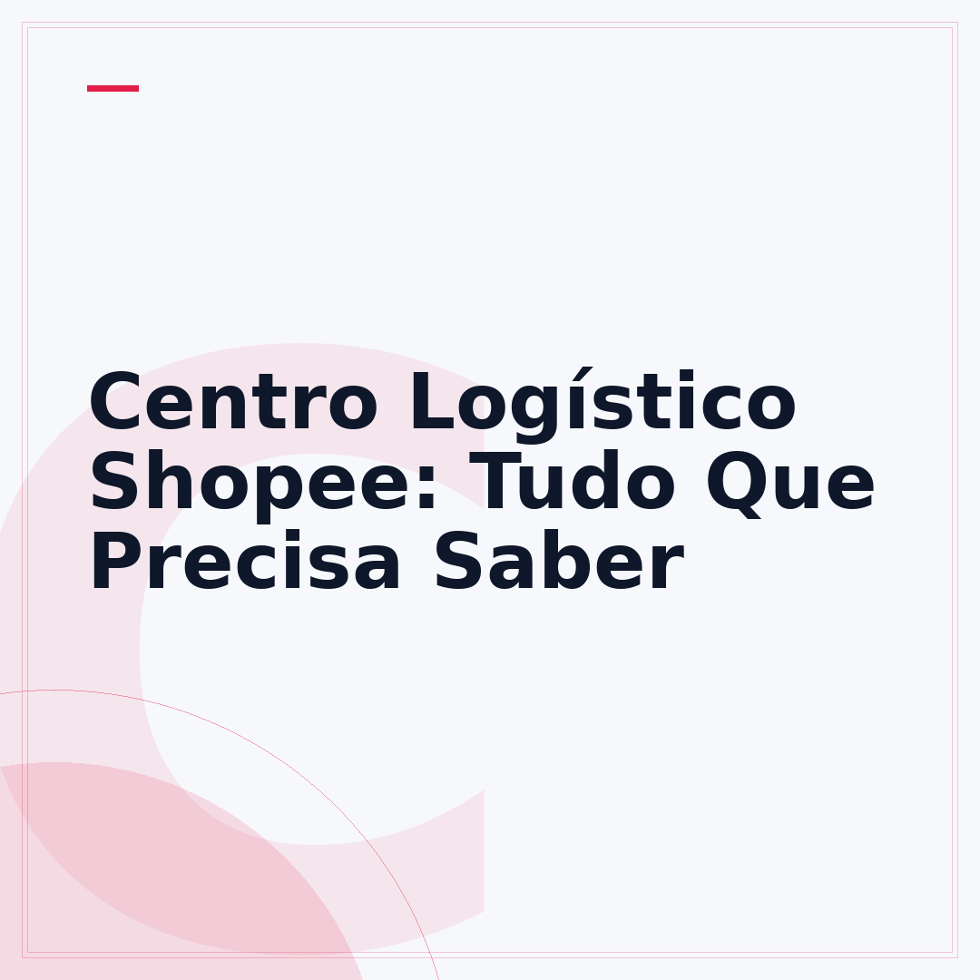 Centro Logístico Shopee: Tudo Que Precisa Saber