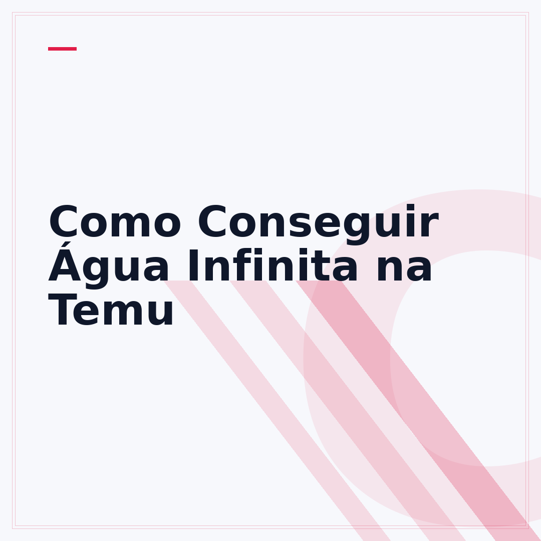 Como Conseguir Água Infinita na Temu