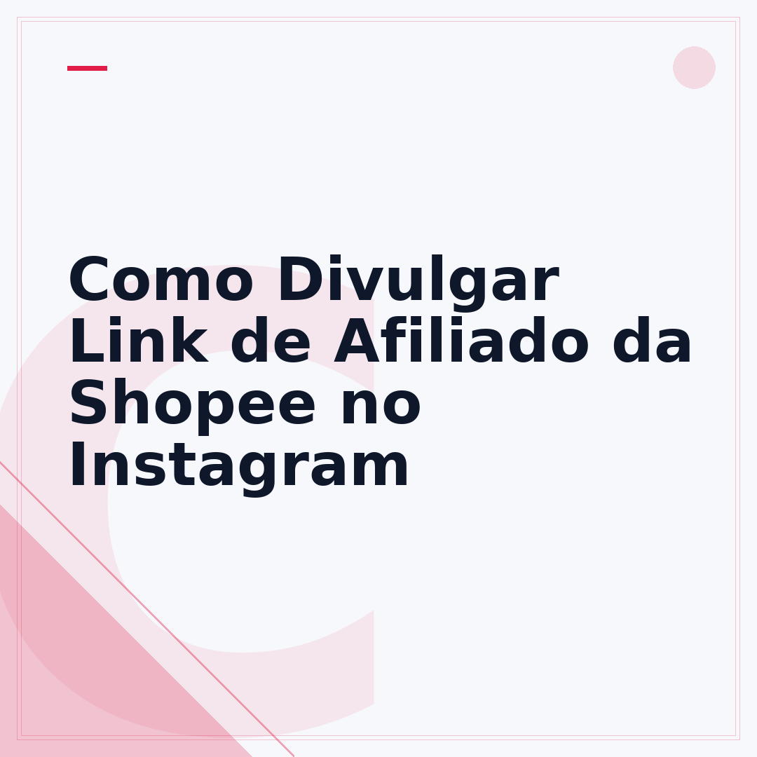 Como Divulgar Link de Afiliado da Shopee no Instagram
