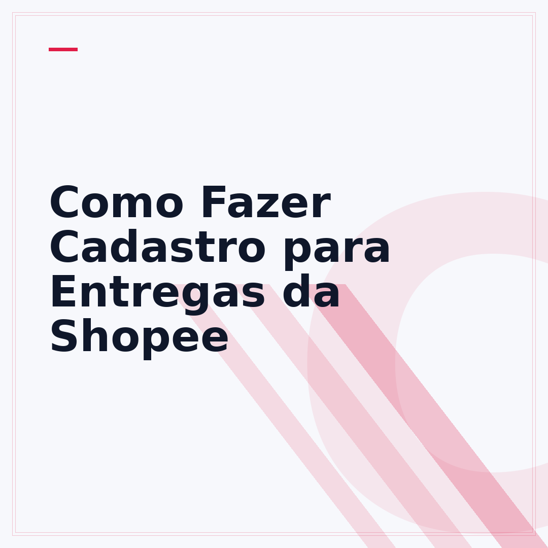Como Fazer Cadastro para Entregas da Shopee