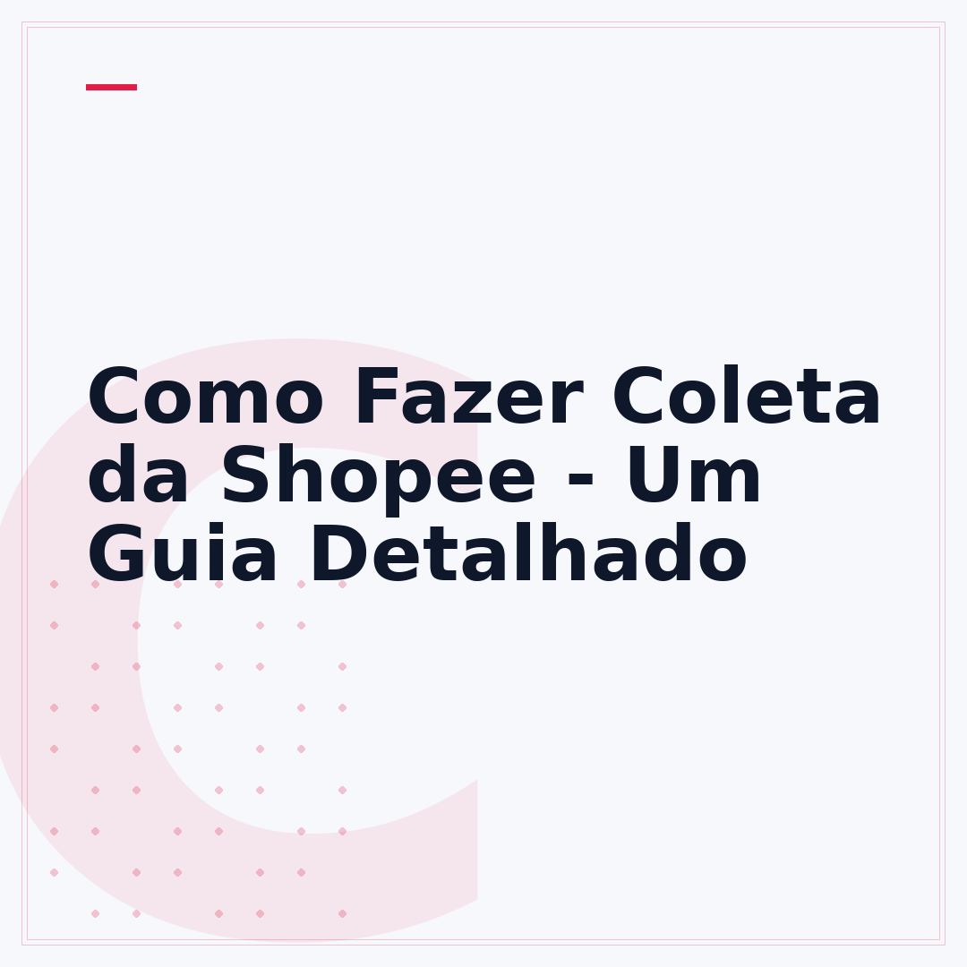 Como Fazer Coleta da Shopee - Um Guia Detalhado
