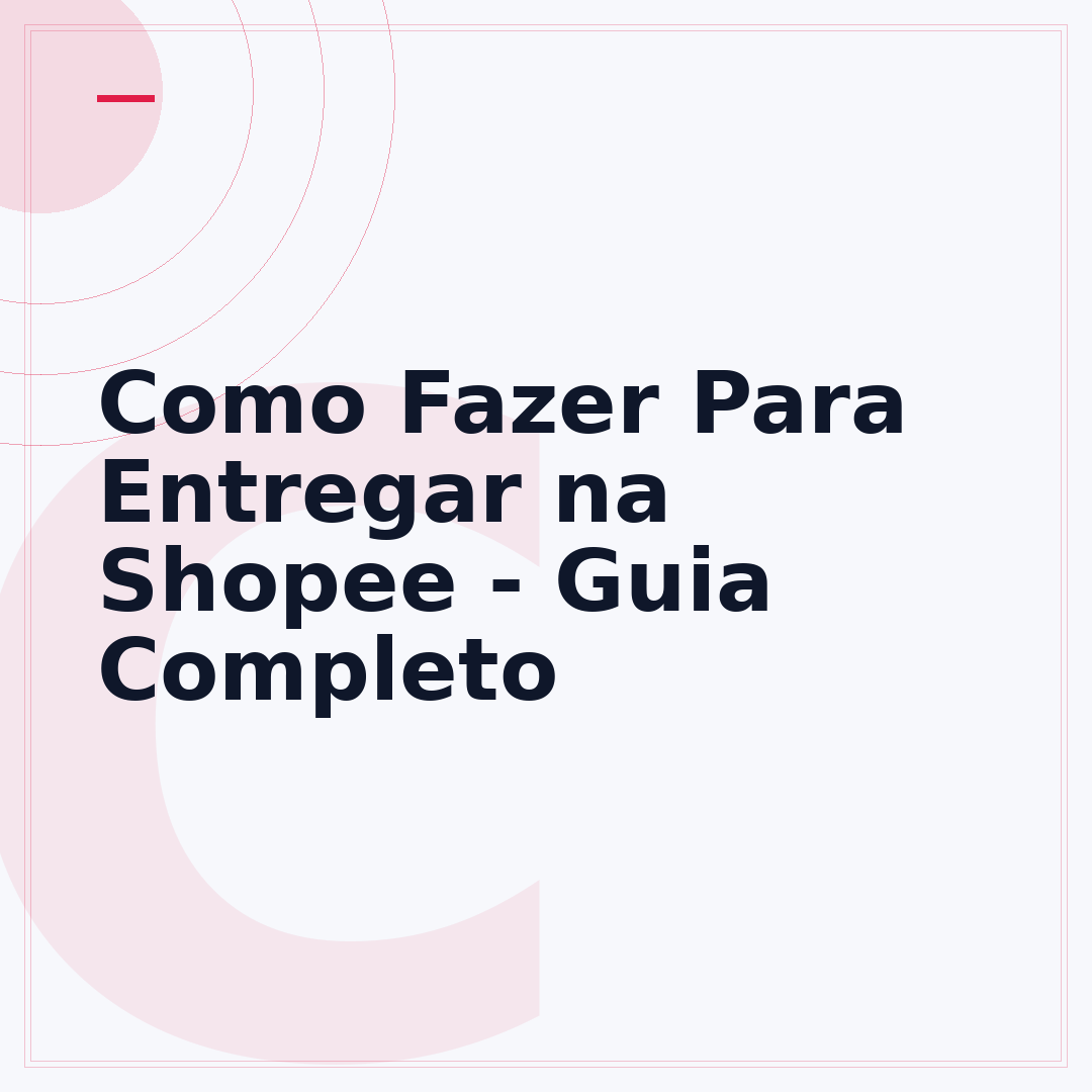 Como Fazer Para Entregar na Shopee - Guia Completo
