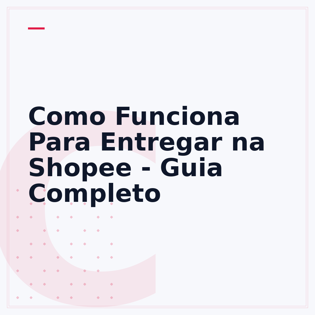Como Funciona Para Entregar na Shopee - Guia Completo