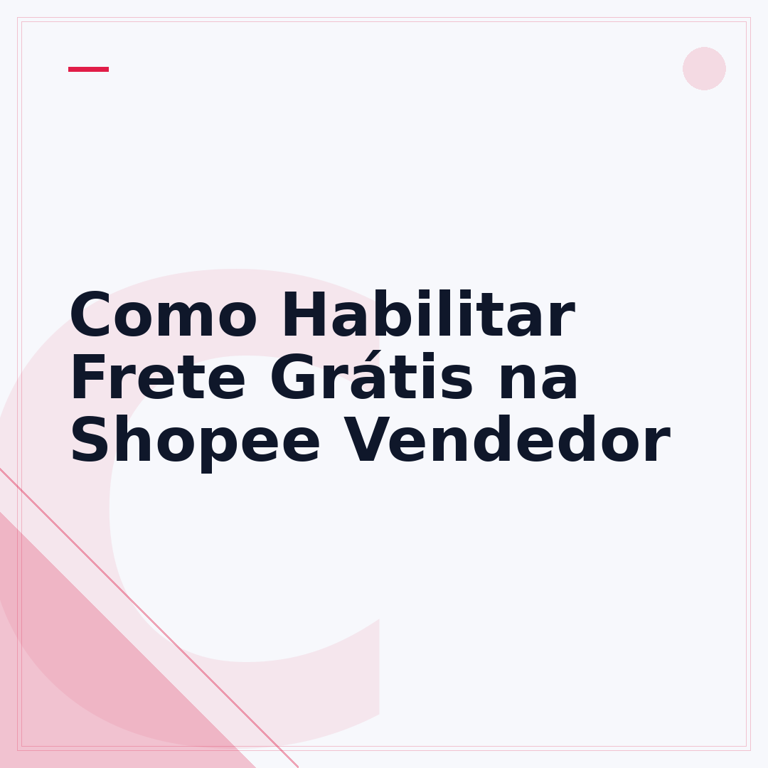 Como Habilitar Frete Grátis na Shopee Vendedor