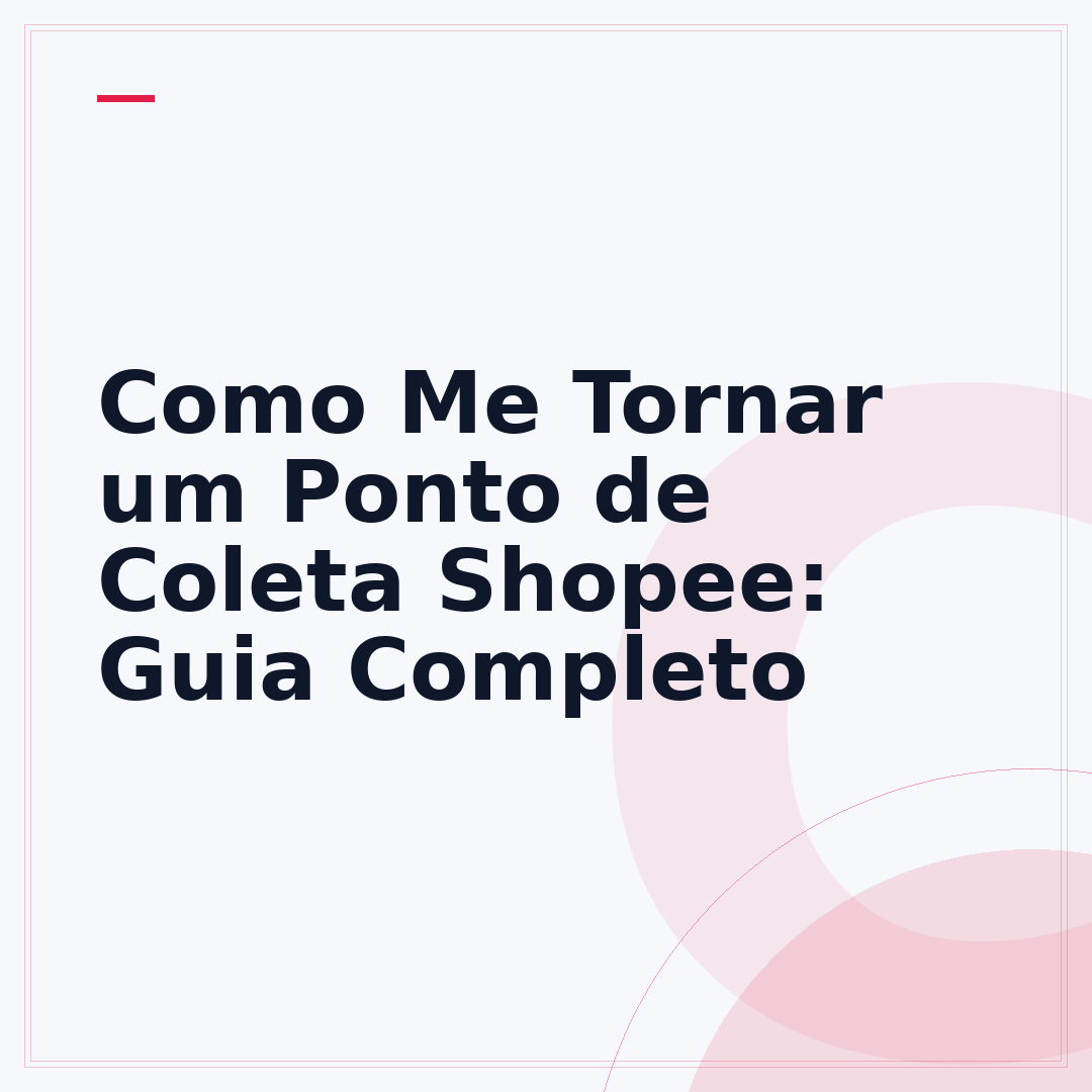 Como Me Tornar um Ponto de Coleta Shopee: Guia Completo