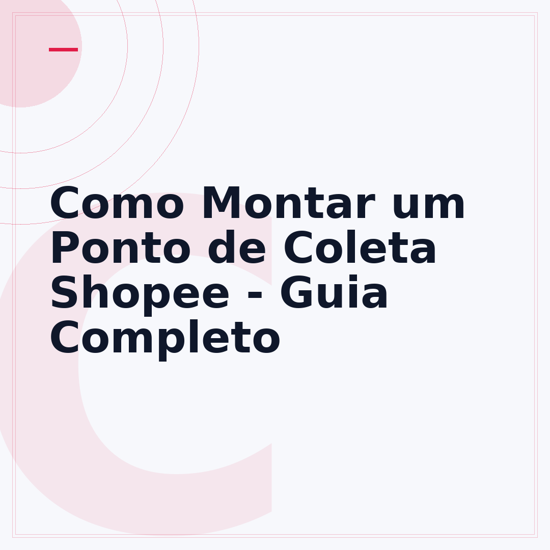 Como Montar um Ponto de Coleta Shopee - Guia Completo