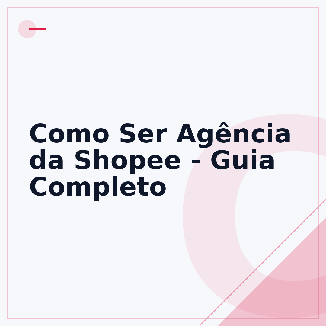 Como Ser Agência da Shopee - Guia Completo