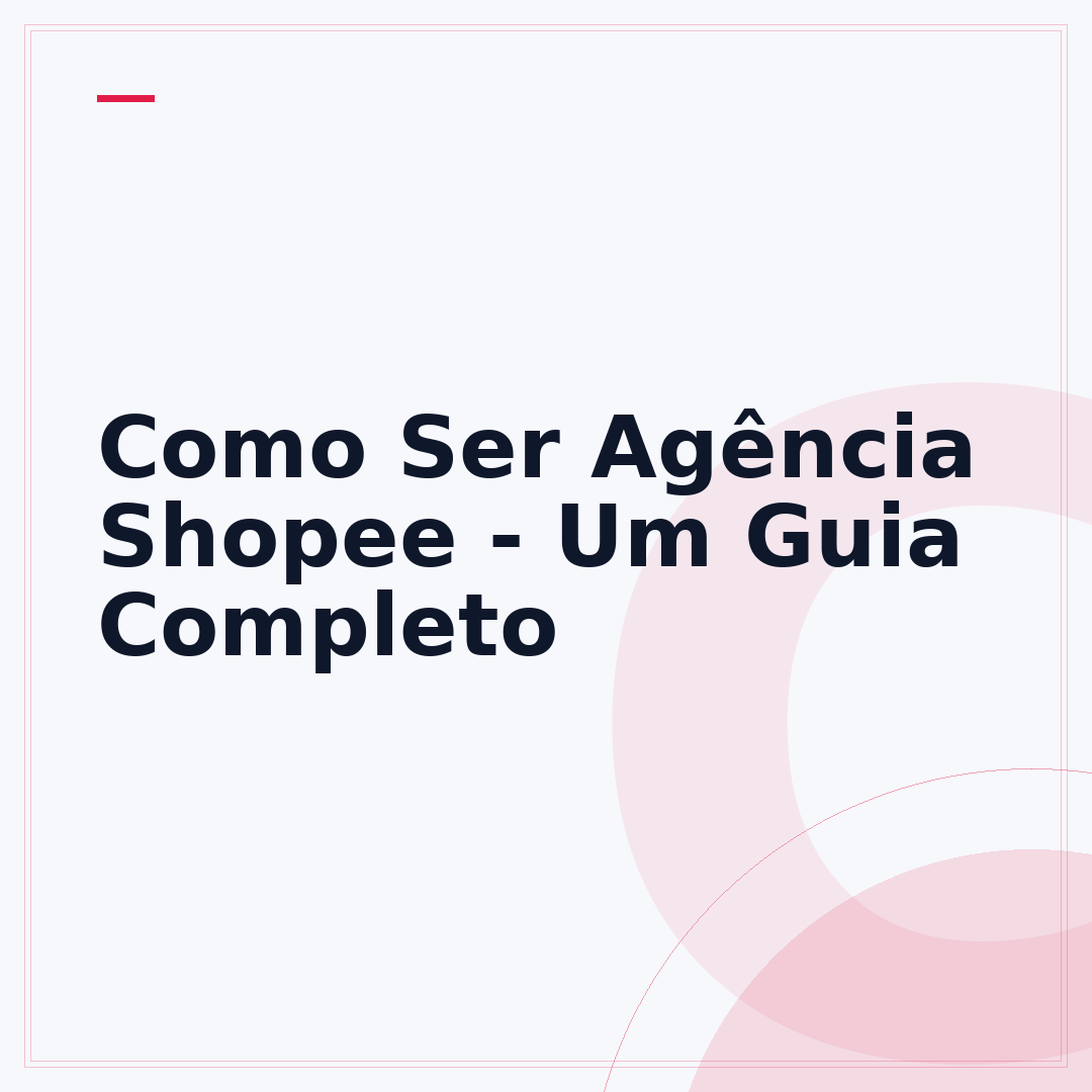 Como Ser Agência Shopee - Um Guia Completo