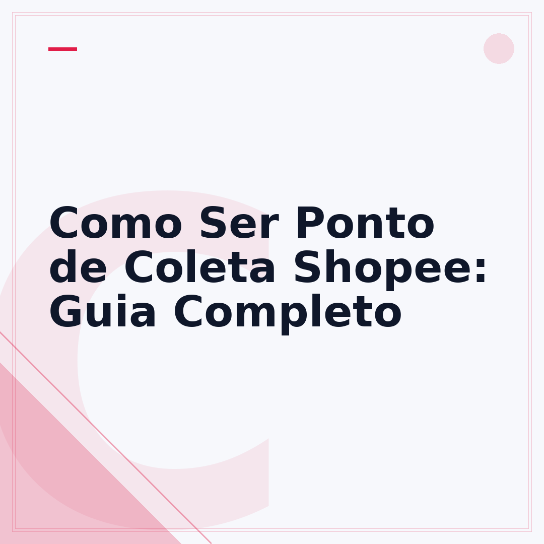 Como Ser Ponto de Coleta Shopee: Guia Completo