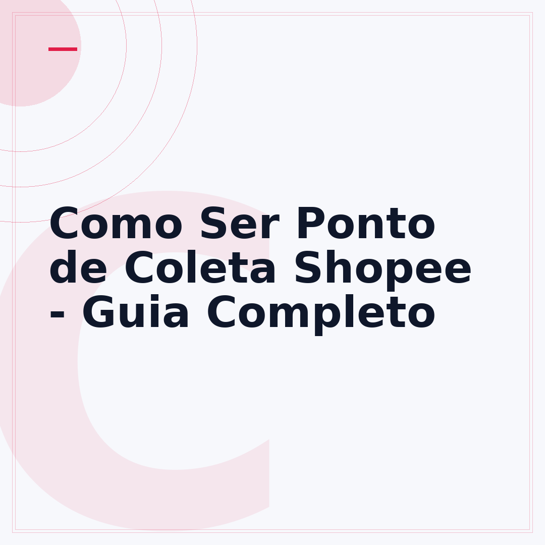 Como Ser Ponto de Coleta Shopee - Guia Completo