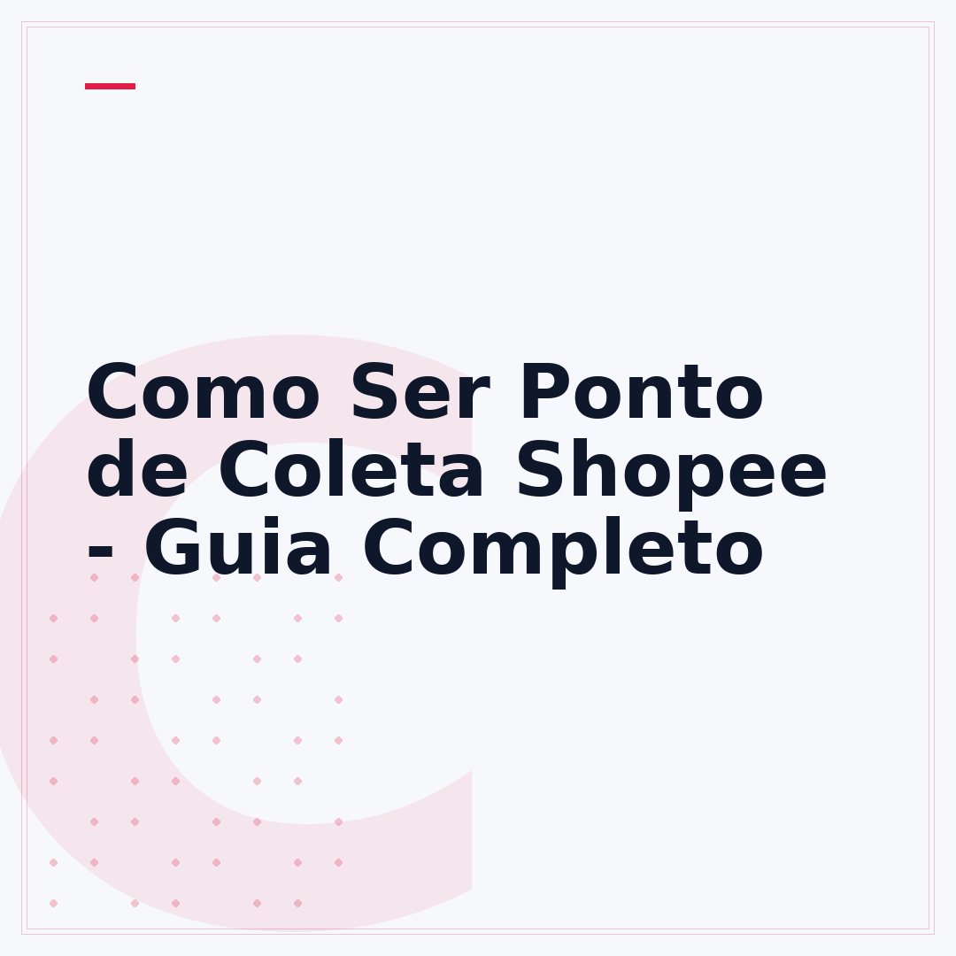 Como Ser Ponto de Coleta Shopee - Guia Completo