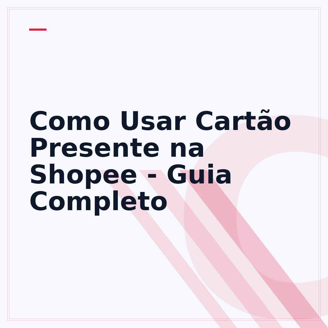 Como Usar Cartão Presente na Shopee - Guia Completo