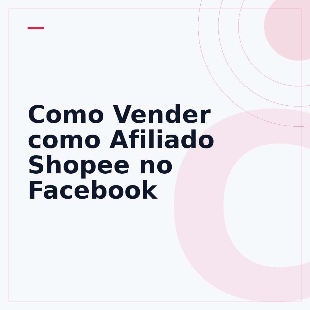 Como Vender como Afiliado Shopee no Facebook