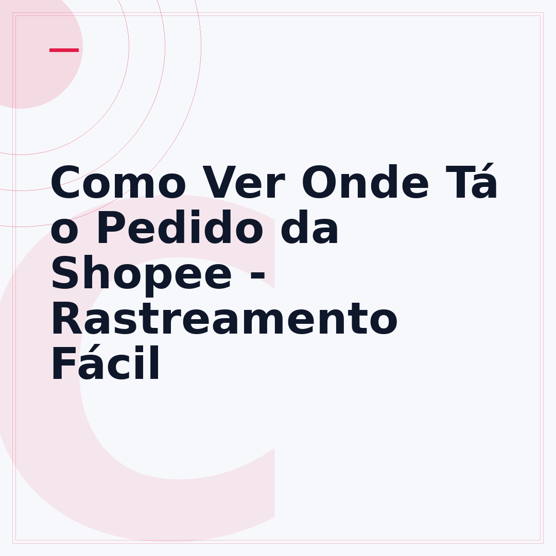 Como Ver Onde Tá o Pedido da Shopee - Rastreamento Fácil