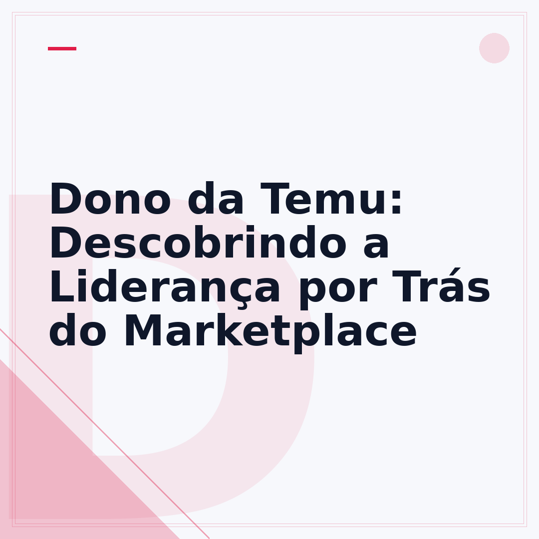 Dono da Temu: Descobrindo a Liderança por Trás do Marketplace
