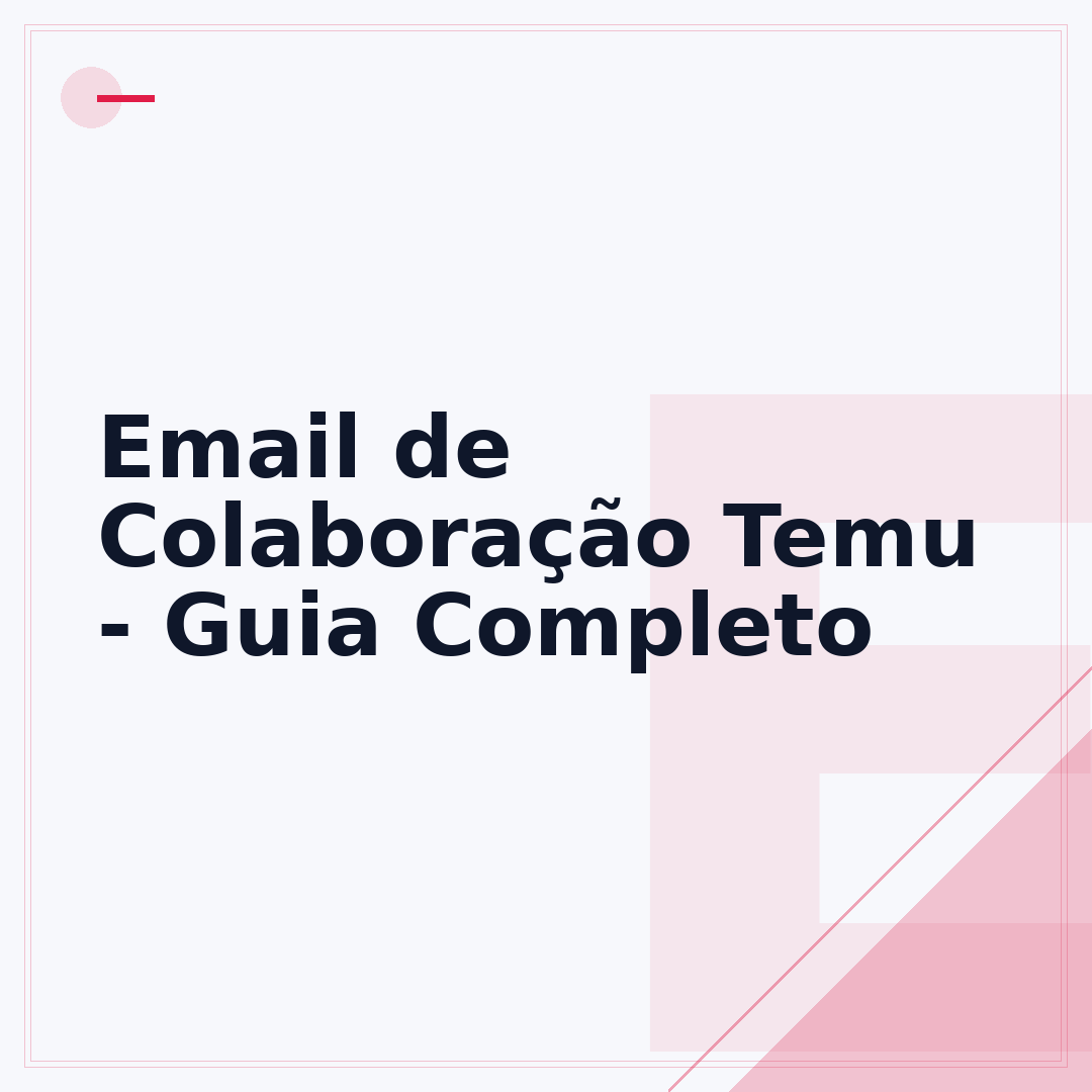 Email de Colaboração Temu - Guia Completo