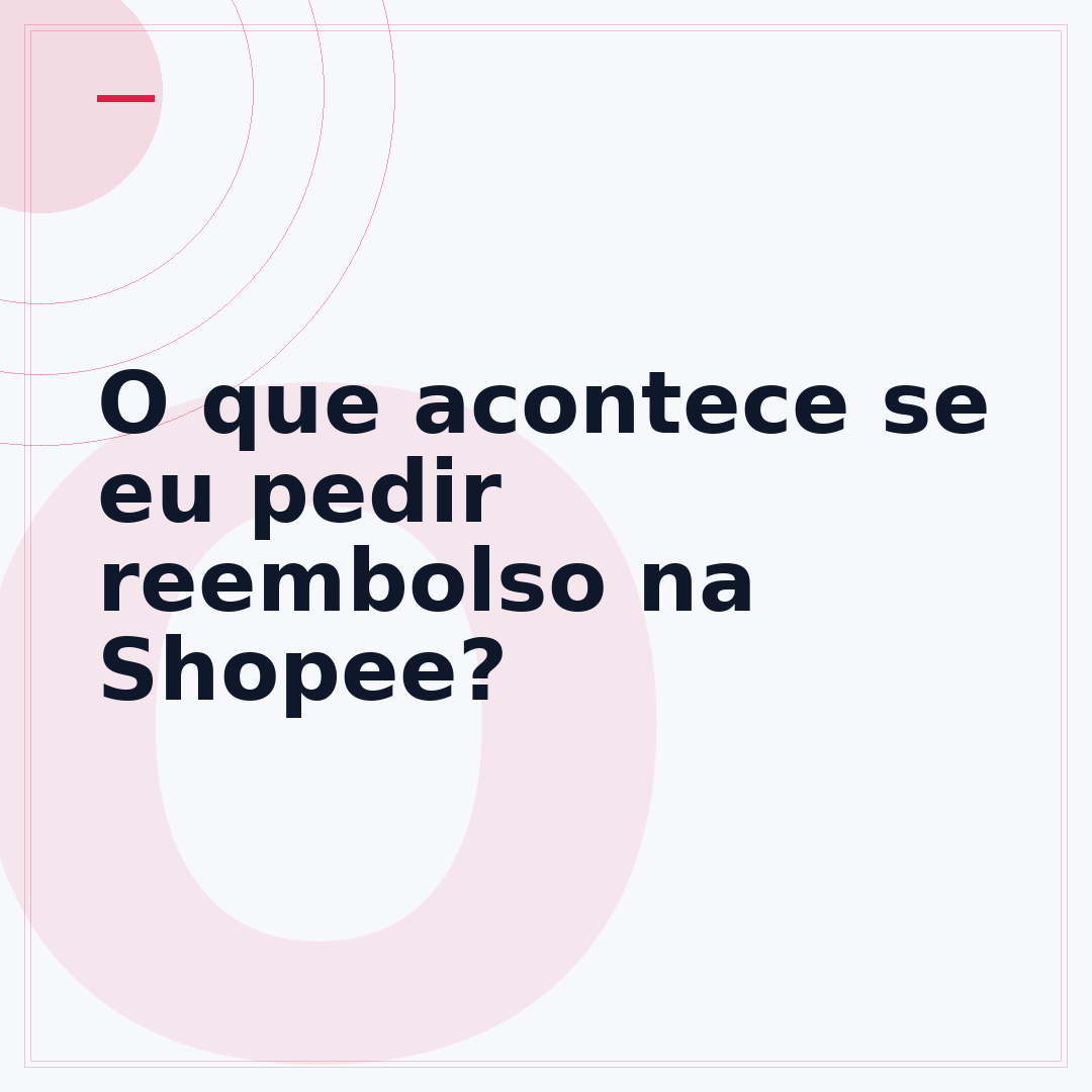 O que acontece se eu pedir reembolso na Shopee?