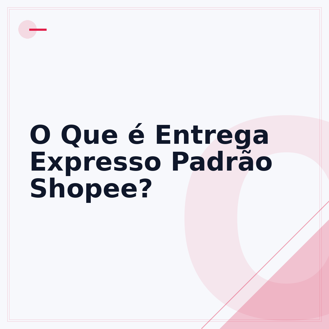 O Que é Entrega Expresso Padrão Shopee?