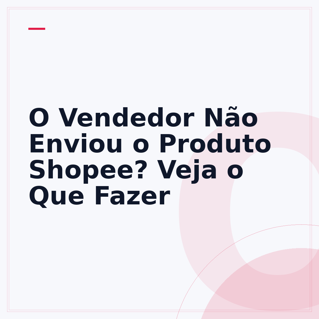 O Vendedor Não Enviou o Produto Shopee? Veja o Que Fazer