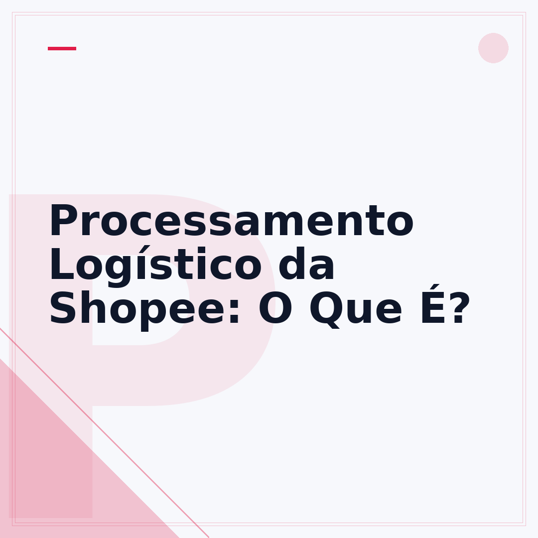 Processamento Logístico da Shopee: O Que É?
