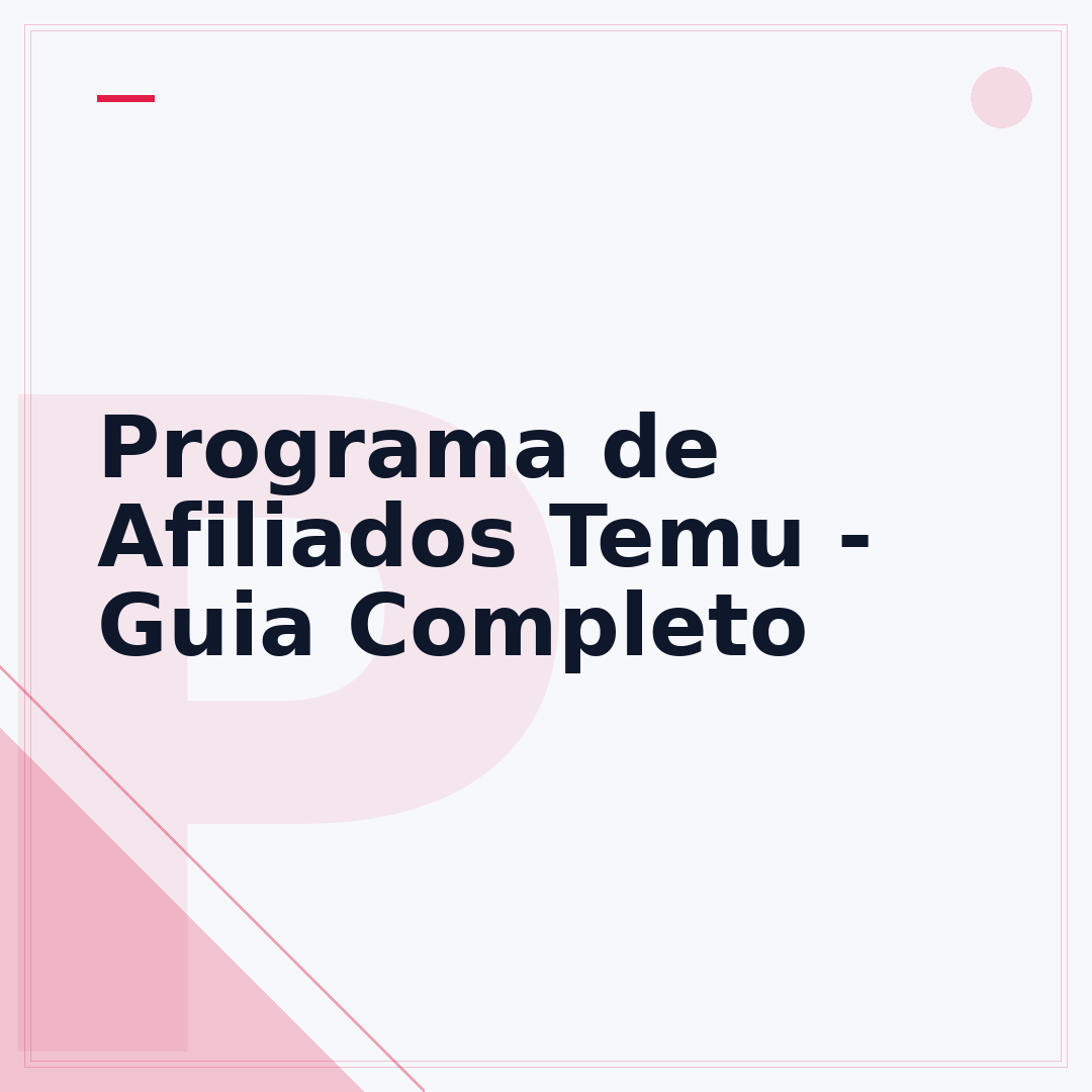 Programa de Afiliados Temu - Guia Completo