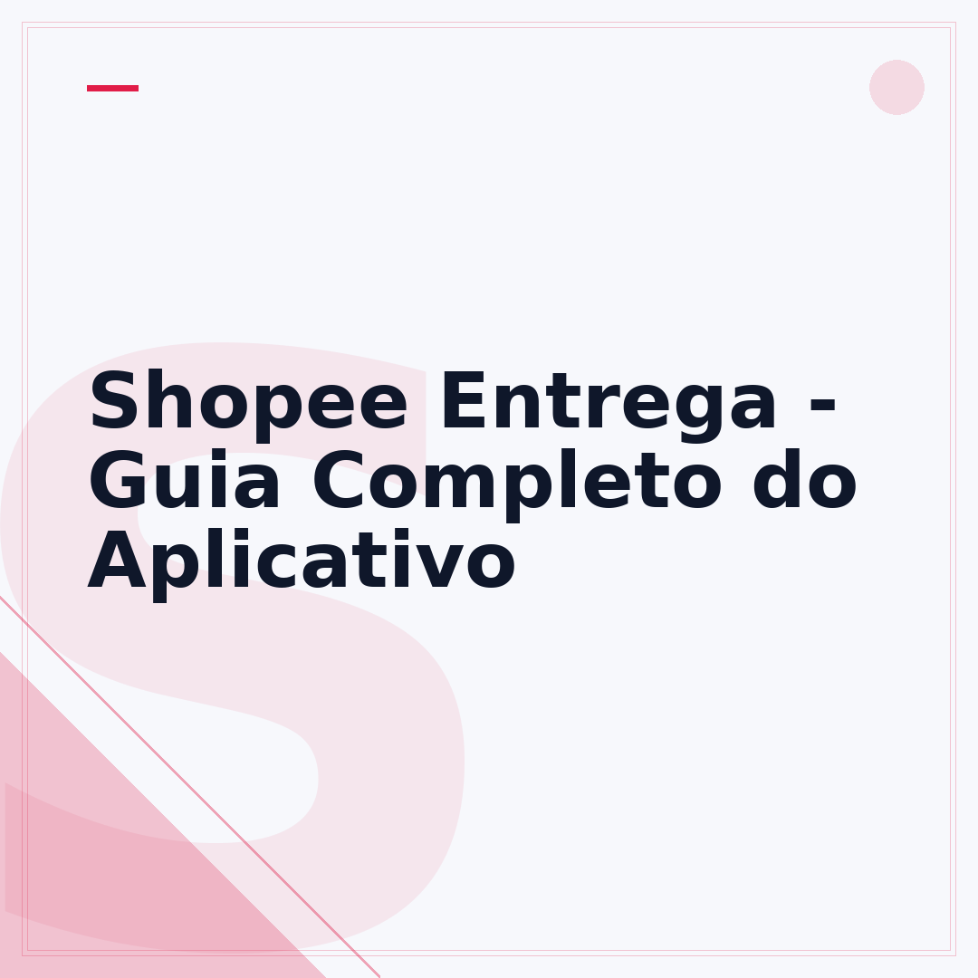 Shopee Entrega - Guia Completo do Aplicativo