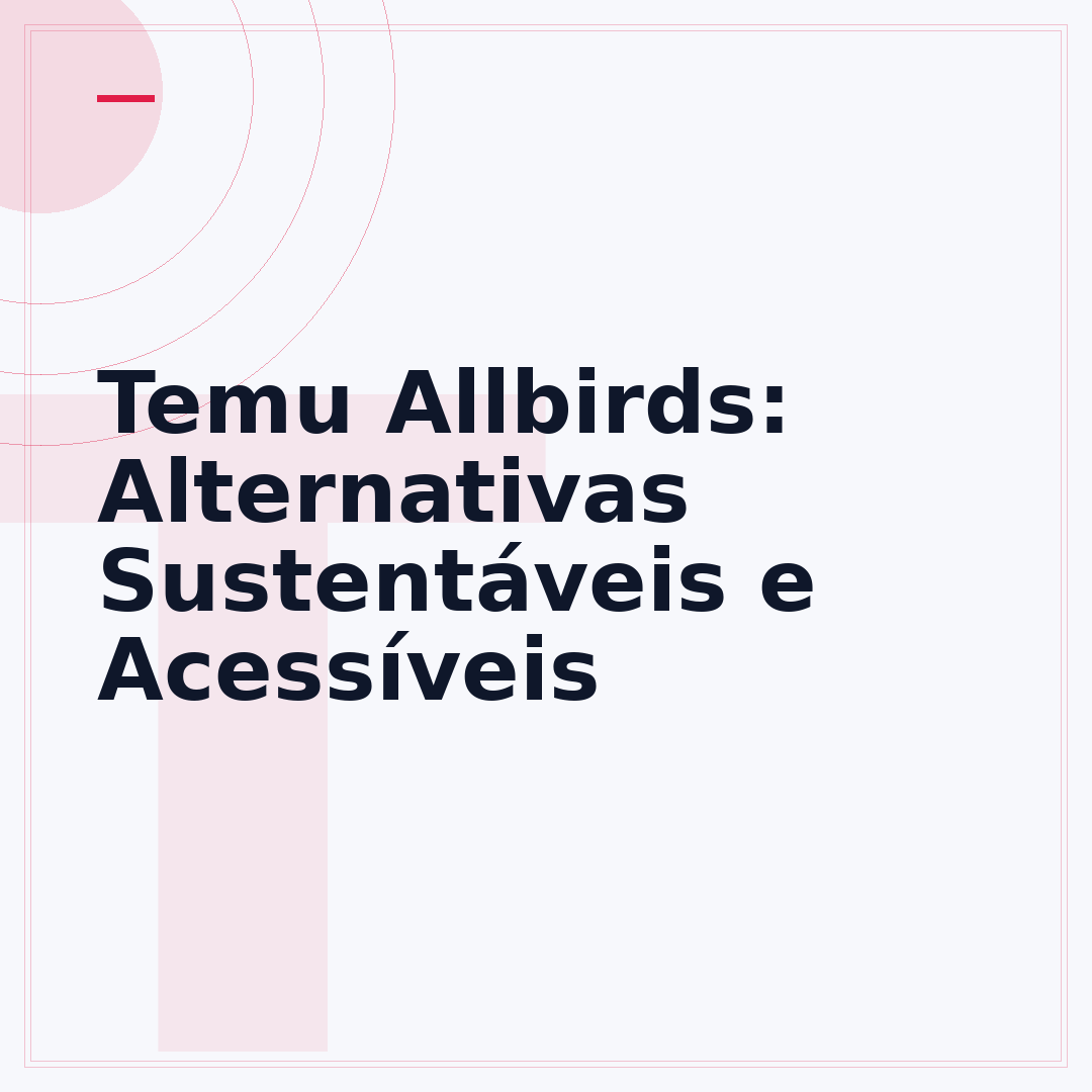 Temu Allbirds: Alternativas Sustentáveis e Acessíveis