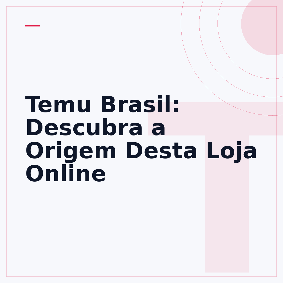 Temu Brasil: Descubra a Origem Desta Loja Online