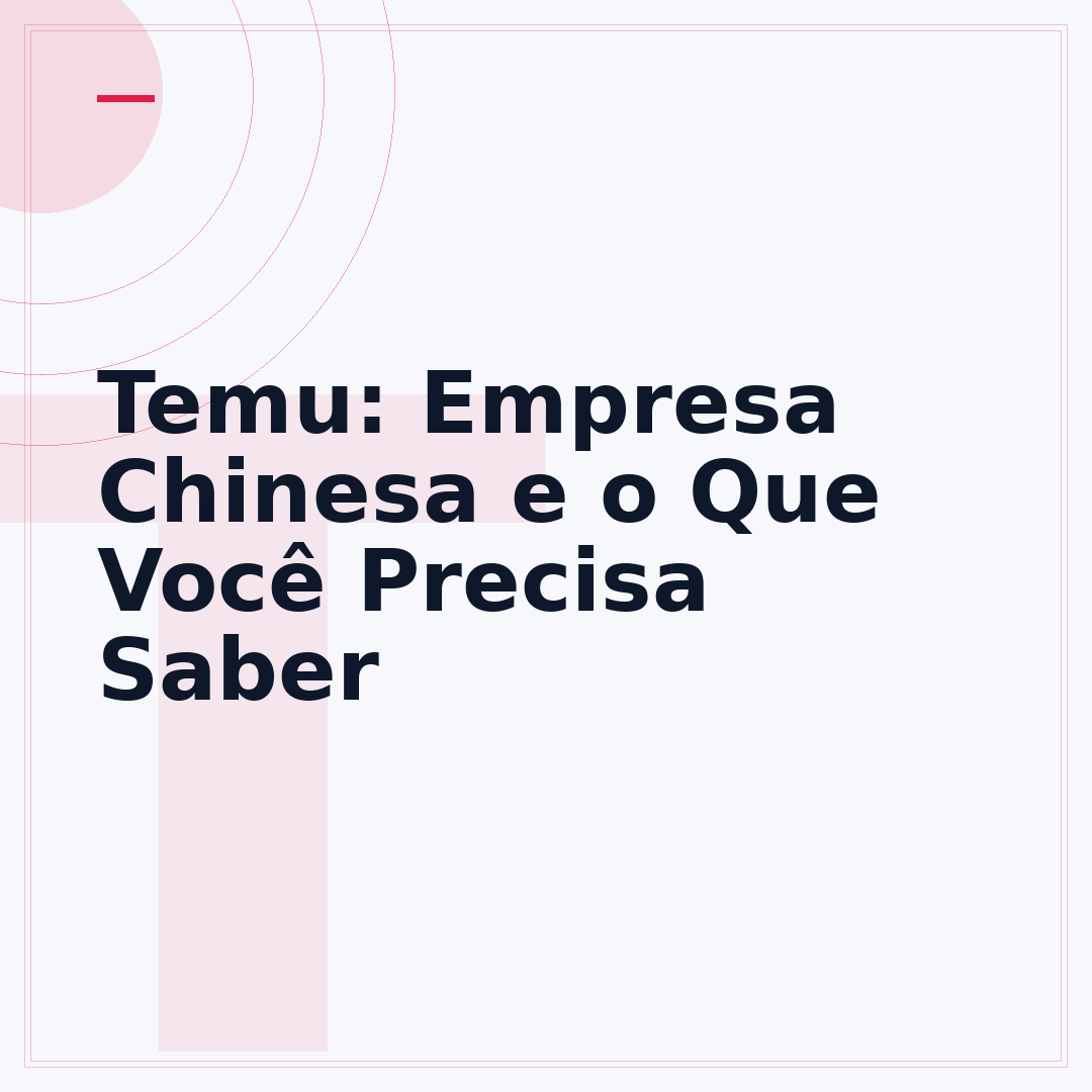 Temu: Empresa Chinesa e o Que Você Precisa Saber