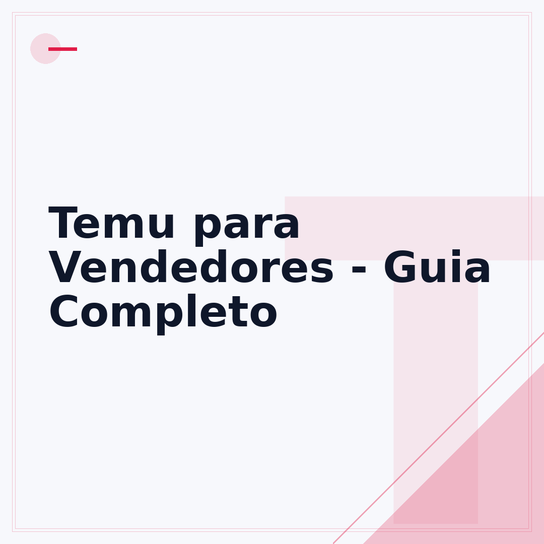 Temu para Vendedores - Guia Completo