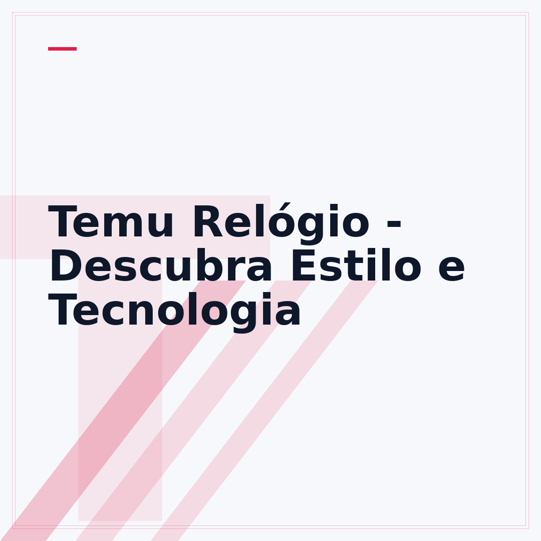 Temu Relógio - Descubra Estilo e Tecnologia