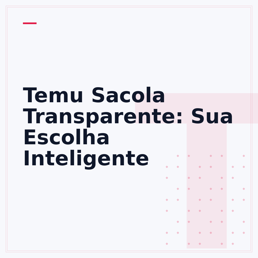 Temu Sacola Transparente: Sua Escolha Inteligente