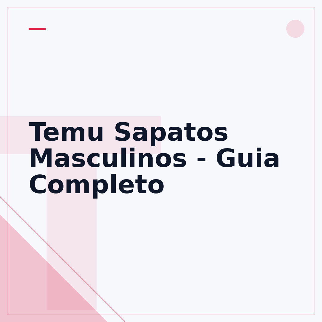Temu Sapatos Masculinos - Guia Completo
