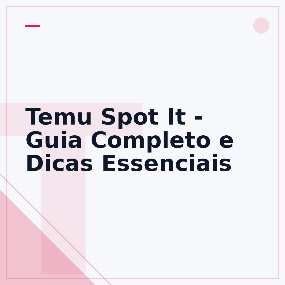 Temu Spot It - Guia Completo e Dicas Essenciais