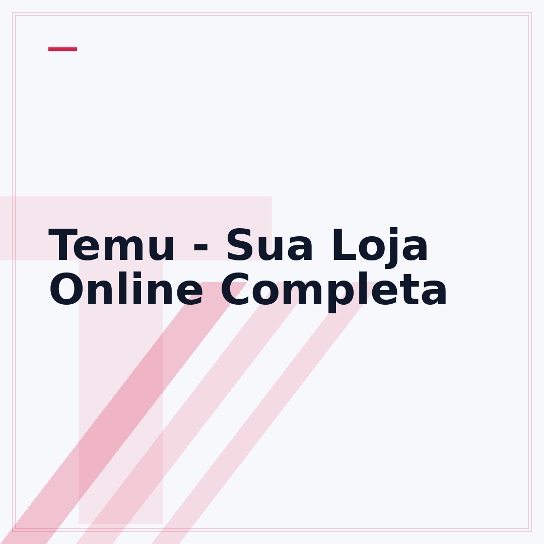 Temu - Sua Loja Online Completa