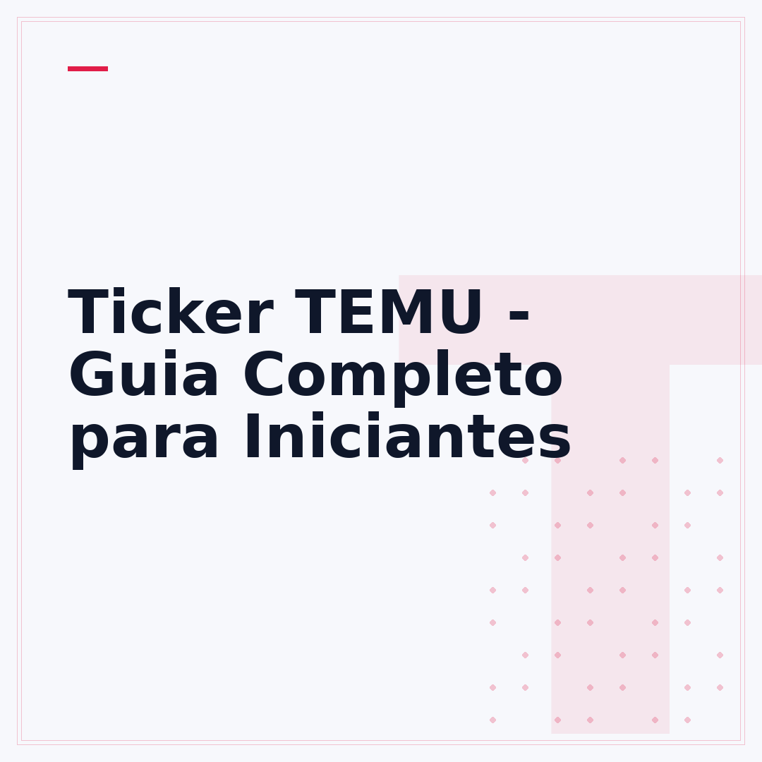 Ticker TEMU - Guia Completo para Iniciantes