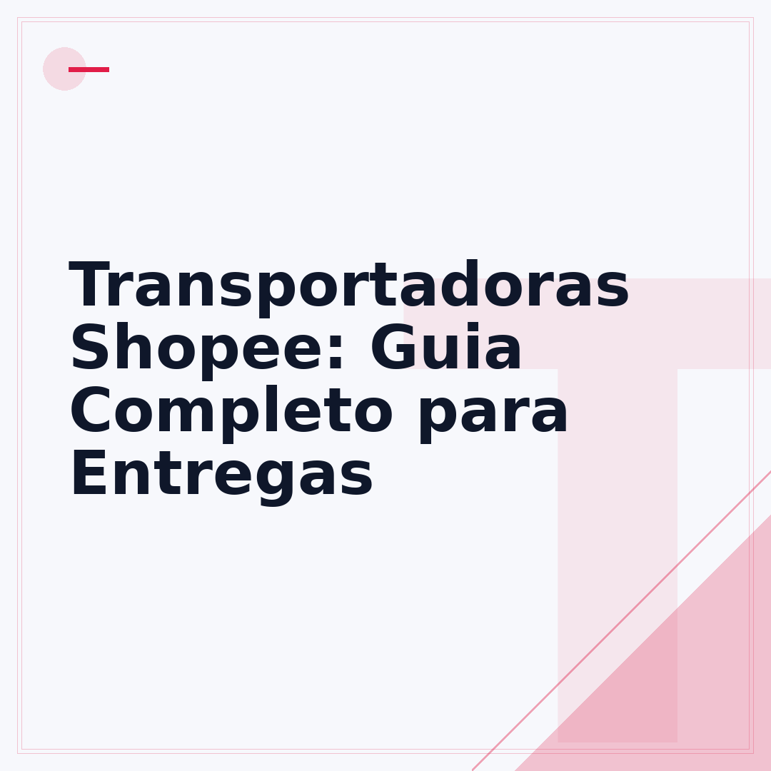 Transportadoras Shopee: Guia Completo para Entregas